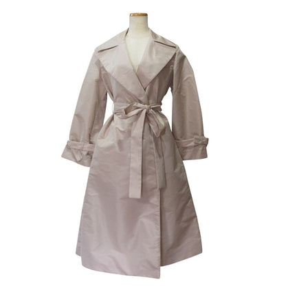 Max Mara Studio Back Pleats Belted Coat Light Pink — view 5