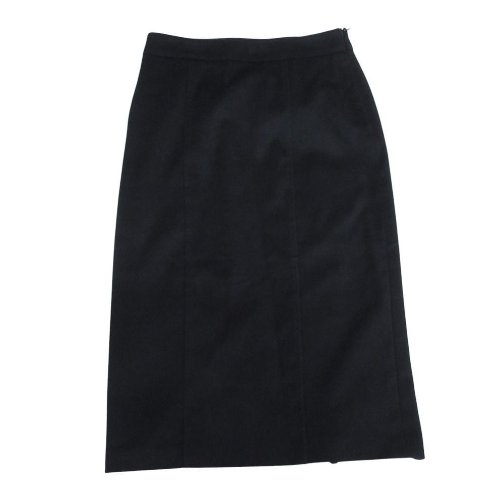 Max Mara Wool Tailored Jacket Skirt Suit Set Black 36 — view 6