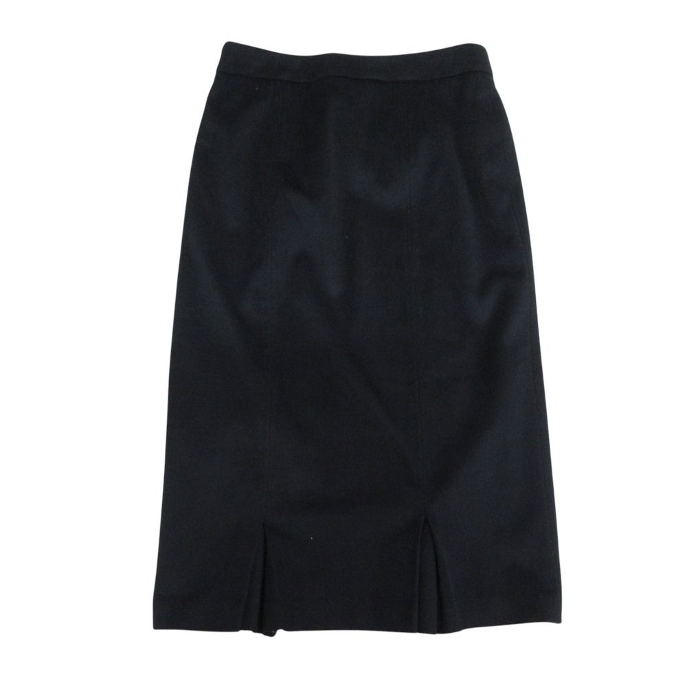 Max Mara Wool Tailored Jacket Skirt Suit Set Black 36 — view 7