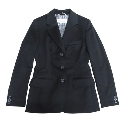 Max Mara Wool Tailored Jacket Skirt Suit Set Black 36 — view 3