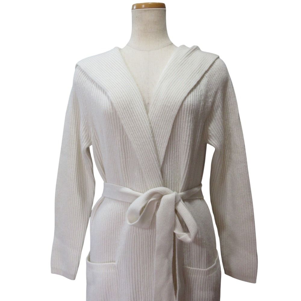 Max Mara Cashmere Long Knit Cardigan Ivory S — view 2