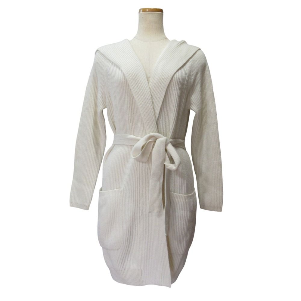 Max Mara Cashmere Long Knit Cardigan Ivory S