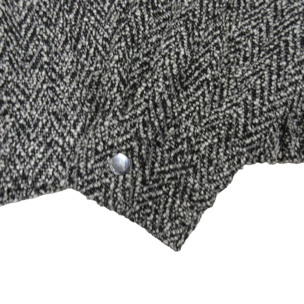 Max Mara Katia Mix Tweed Zip Jacket Black White 34 — view 7