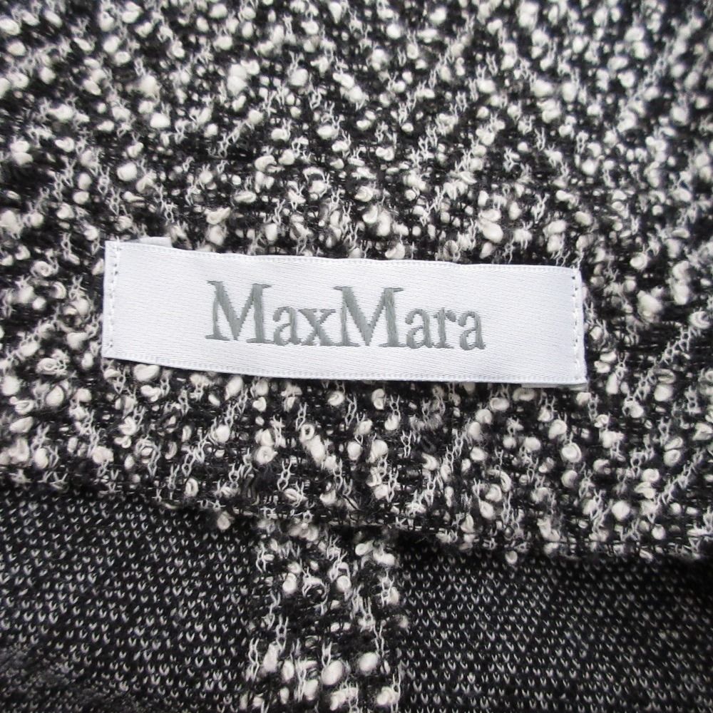 Max Mara Katia Mix Tweed Zip Jacket Black White 34 — view 6