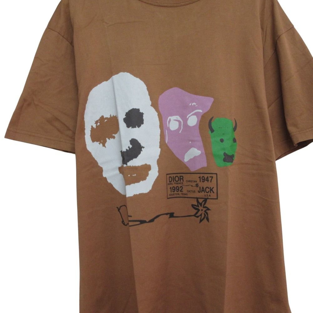 Dior Homme Cactus Jack Travis Scott Short Sleeve Print T-Shirt Brown M — view 3