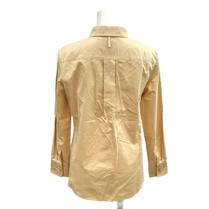 Hermes Caleche Shirt Beige Button Logo Embroidery Long Sleeve Regular Color 34 — view 2