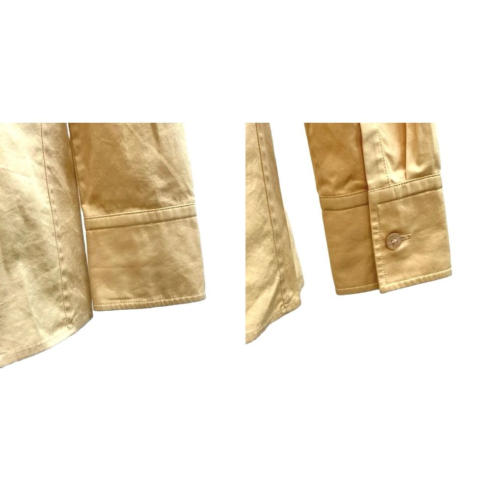 Hermes Caleche Shirt Beige Button Logo Embroidery Long Sleeve Regular Color 34 — view 6