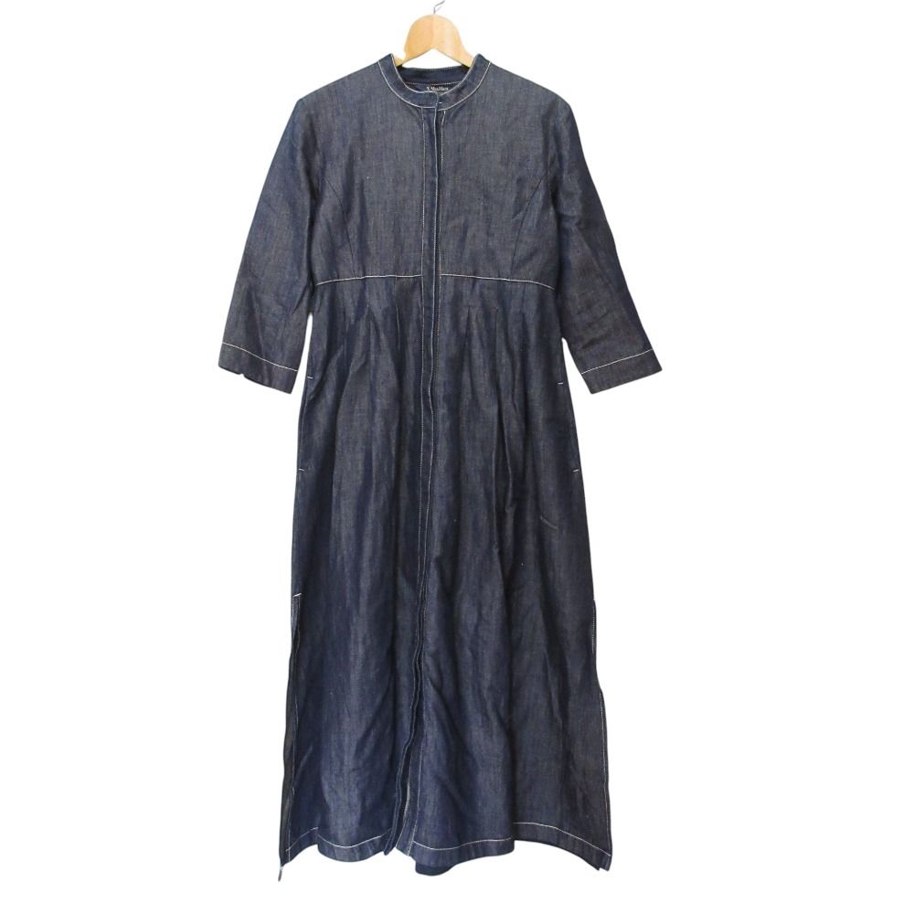 Max Mara S' Maxmara Denim Sleeve Flare Dress Indigo 38