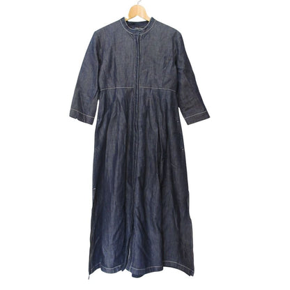 Max Mara S' Maxmara Denim Sleeve Flare Dress Indigo 38