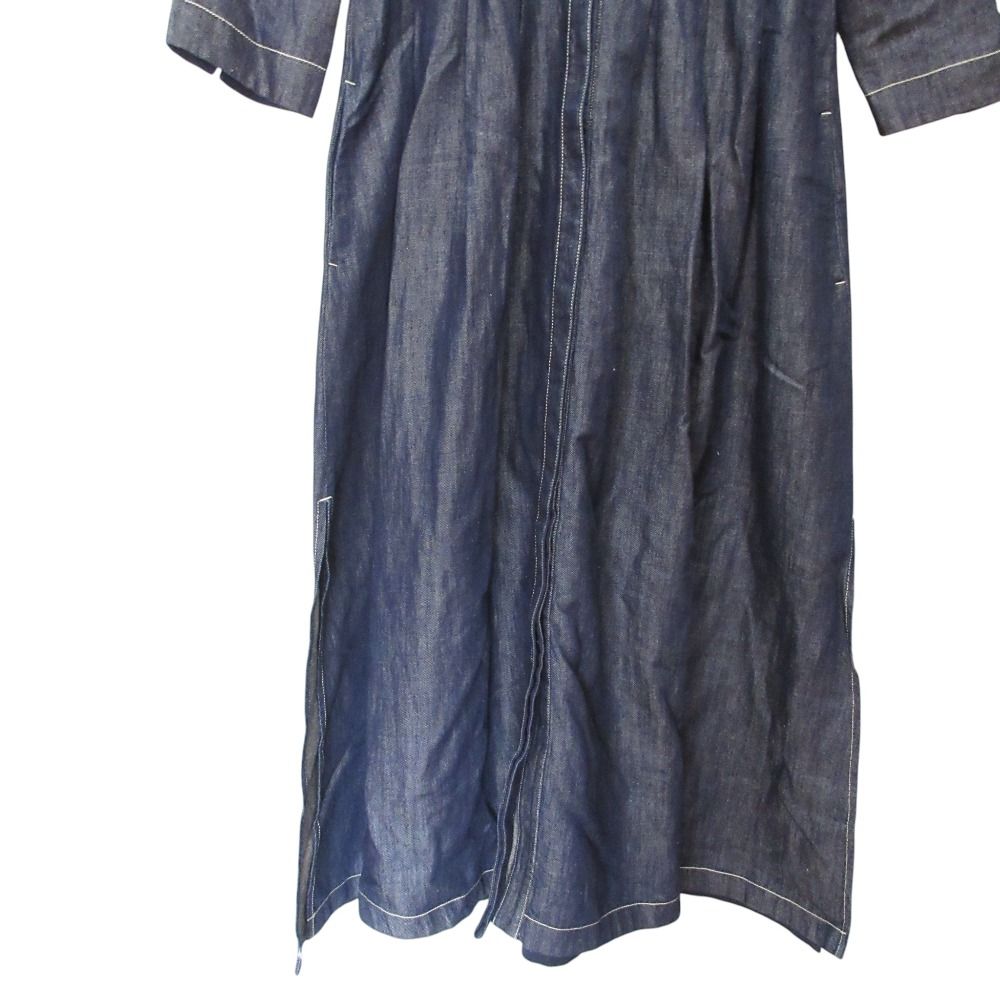 Max Mara S' Maxmara Denim Sleeve Flare Dress Indigo 38 — view 4