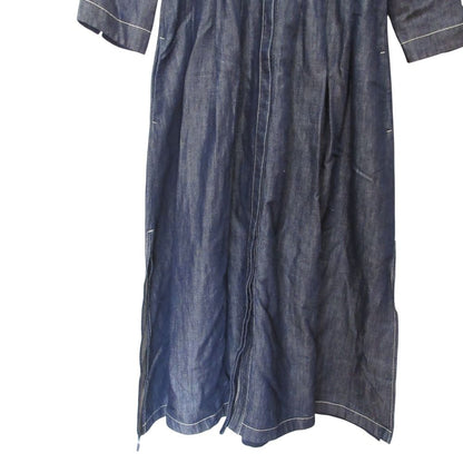 Max Mara S' Maxmara Denim Sleeve Flare Dress Indigo 38 — view 4