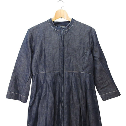Max Mara S' Maxmara Denim Sleeve Flare Dress Indigo 38 — view 3