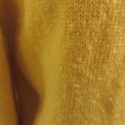 Chanel Knit Cardigan Cashmere Yellow Mustard Collarless Three Quarter Sleeve 36 — view 6