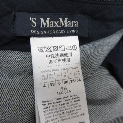 Max Mara 'S Stretch Denim Long Flare Skirt Indigo 38 — view 6