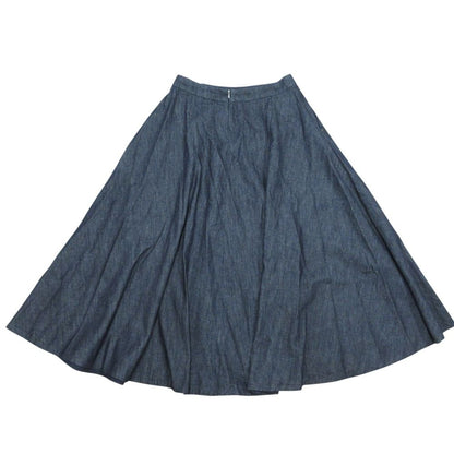 Max Mara 'S Stretch Denim Long Flare Skirt Indigo 38 — view 2