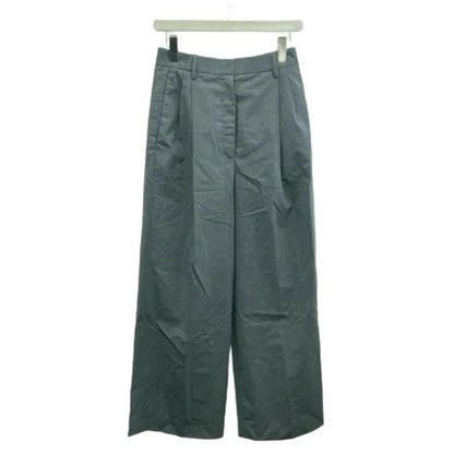 Prada Wide Trousers Pants Wool Gray RY 36