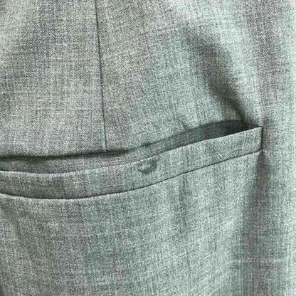 Prada Wide Trousers Pants Wool Gray RY 36 — view 6