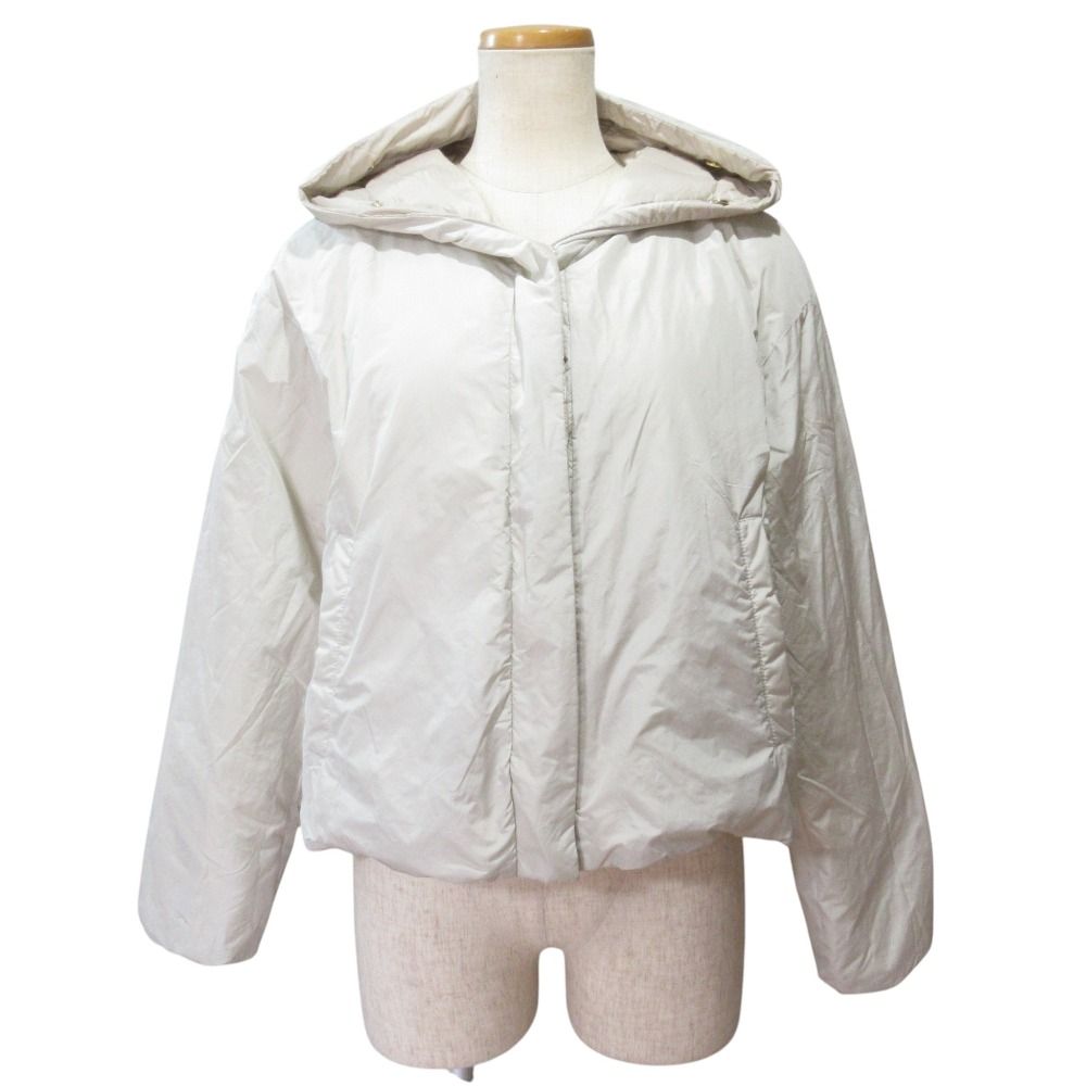Max Mara the Cube Reversible Nylon Quilted Down Jacket Beige 40 — view 5
