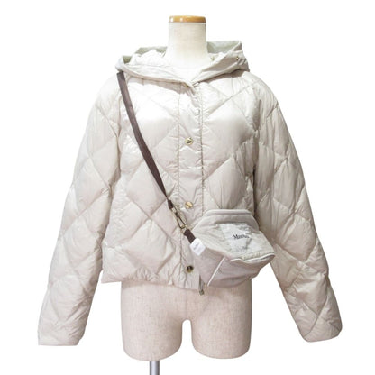 Max Mara the Cube Reversible Nylon Quilted Down Jacket Beige 40