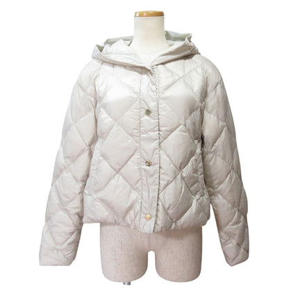 Max Mara the Cube Reversible Nylon Quilted Down Jacket Beige 40 — view 3