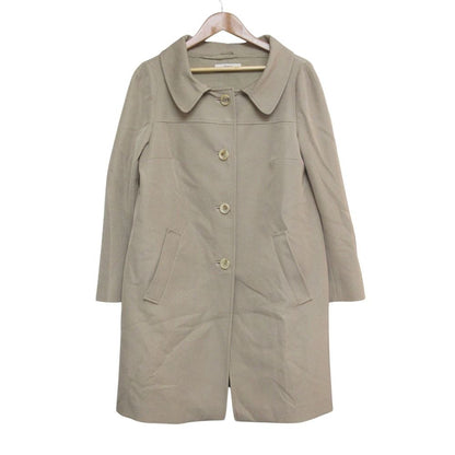 Prada Cotton Nylon Soutien Collar Coat Beige 44