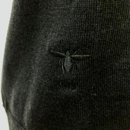 Dior D Uniforme Knit Sweater Wool Short Sleeve Black Round Neck 38 — view 8