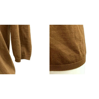 Max Mara Knit Sweater Camel High Neck Half Sleeve NP — view 6