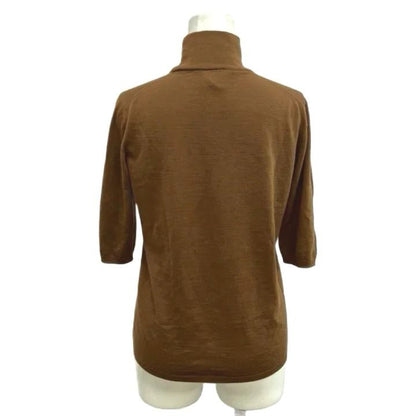 Max Mara Knit Sweater Camel High Neck Half Sleeve NP — view 2