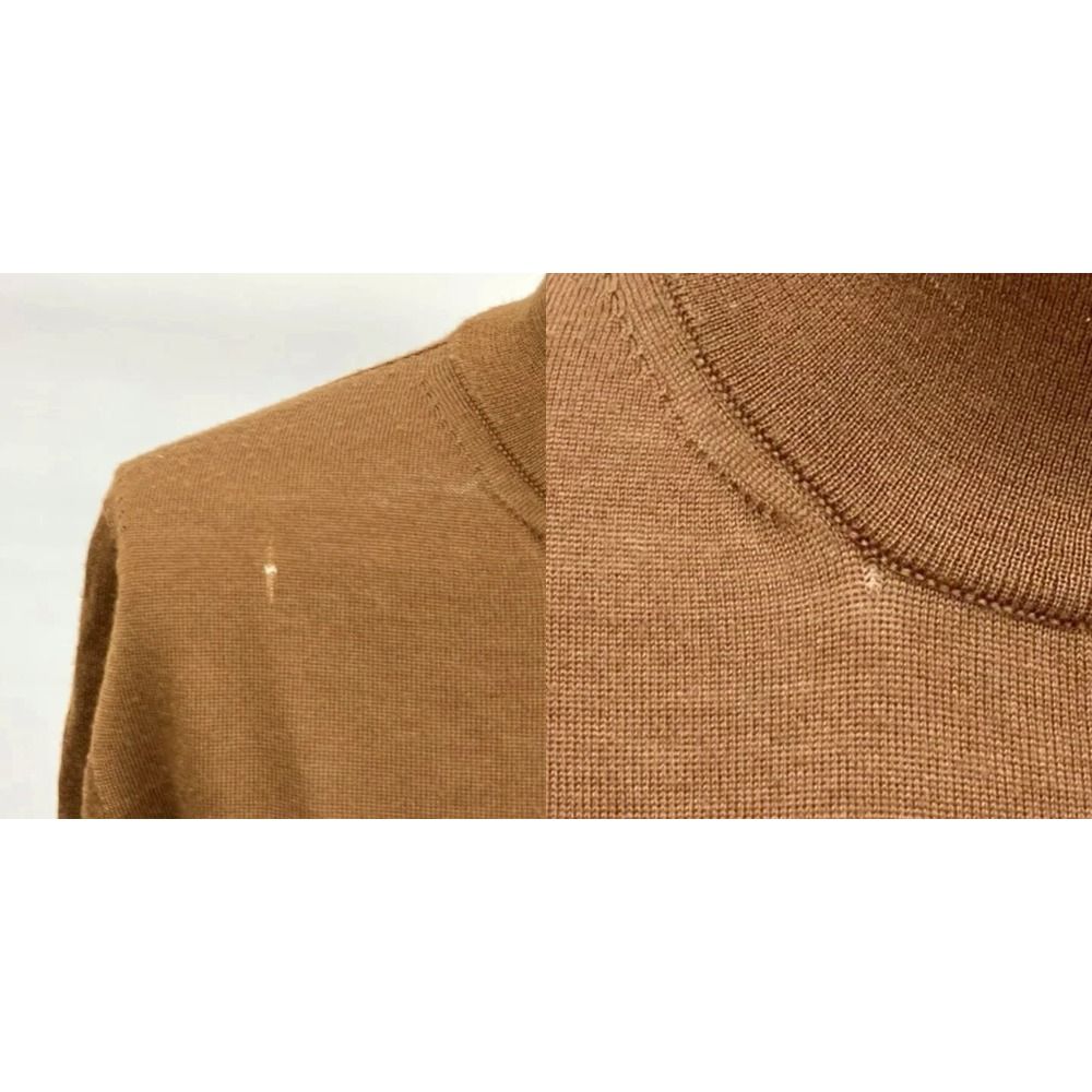 Max Mara Knit Sweater Camel High Neck Half Sleeve NP — view 8