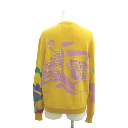 Versace Gianni Set Knit Cardigan Pencil Skirt Wool Yellow Green Medusa Color 42 — view 3