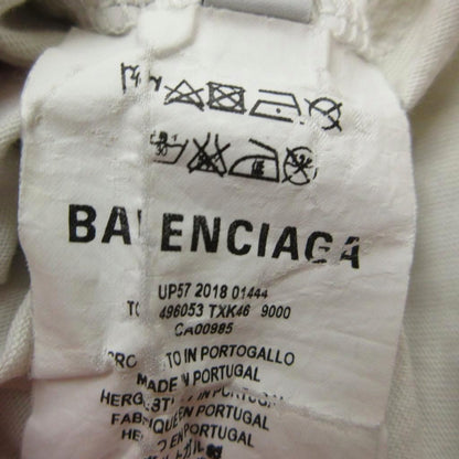 Balenciaga T-Shirt Back Print White Off Crew Neck Short Sleeve Top YU XL — view 3