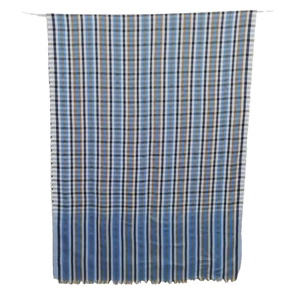 Louis Vuitton Shawl Etole Monogram Madras Scarf Blue — view 4