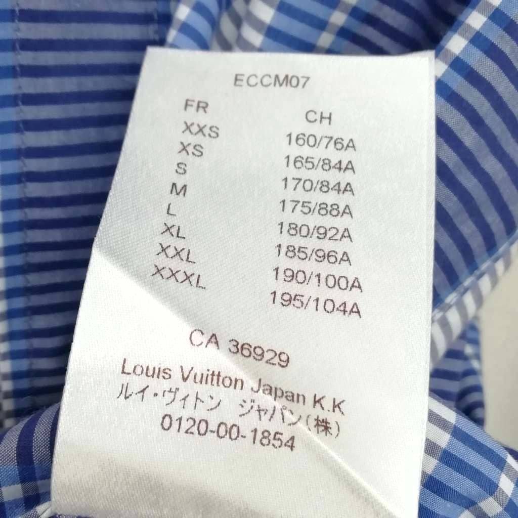 Louis Vuitton Bp6 9 Striped Shirt Dress LV Logo Embroidery Navy Blue XS — view 7