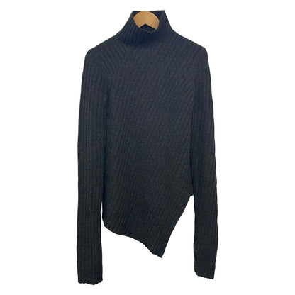 Celine Long Sleeve Sweater Dark Gray High Neck Asymmetric Design S
