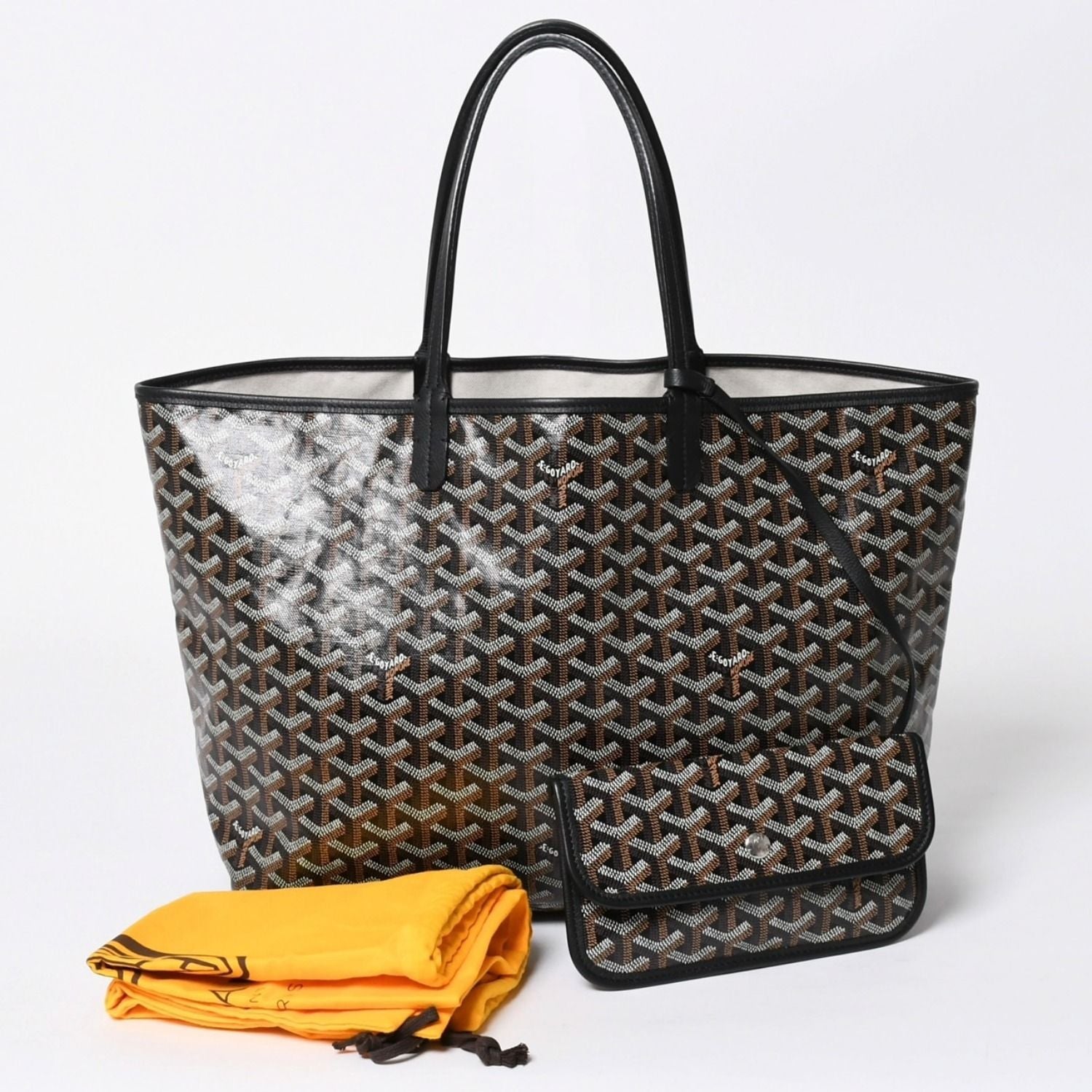 Goyard Saint Louis PM Tote Bag Black Leather