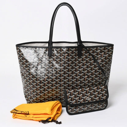 Goyard Saint Louis PM Tote Bag Black Leather