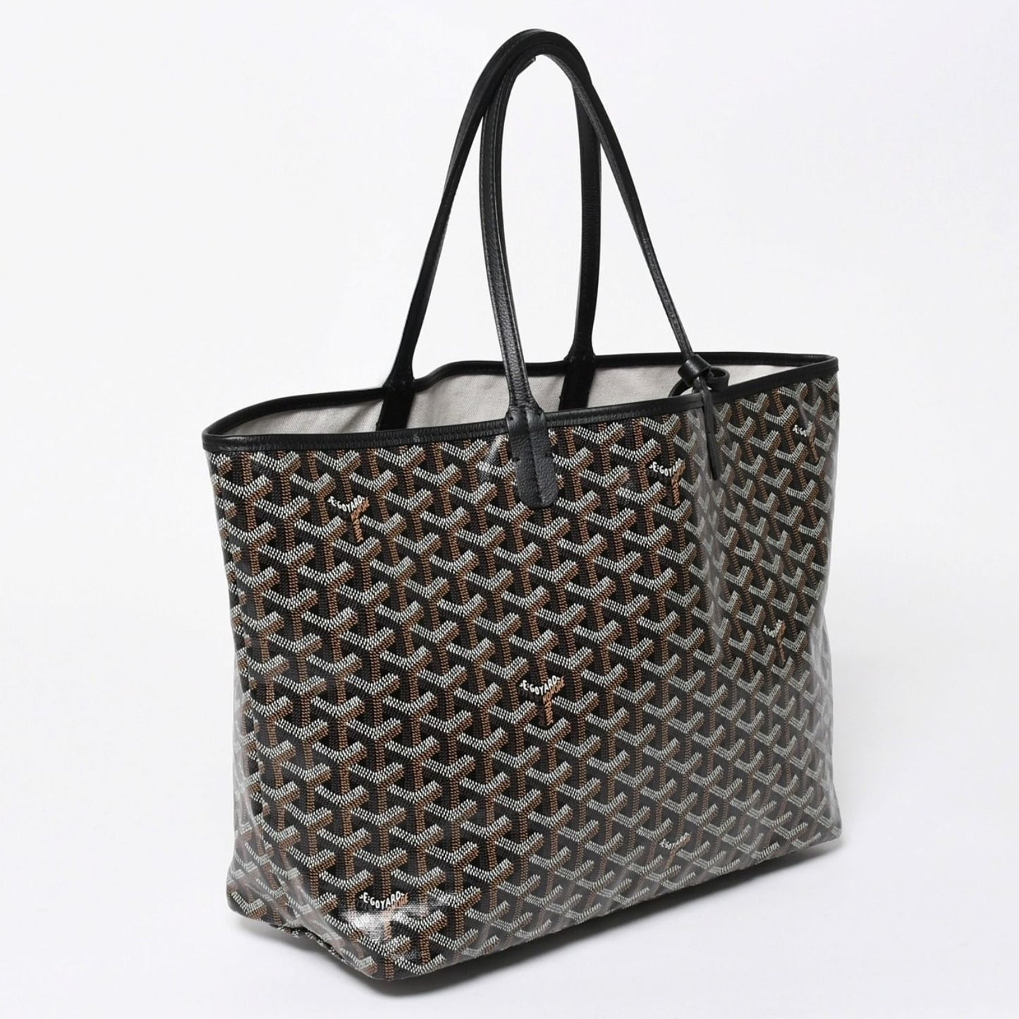 Goyard Saint Louis PM Tote Bag Black Leather — view 4