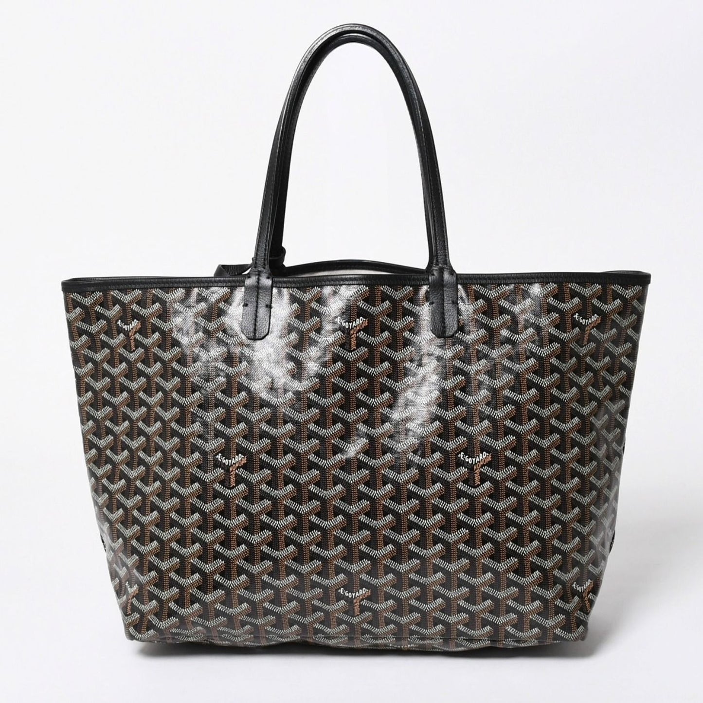 Goyard Saint Louis PM Tote Bag Black Leather — view 3