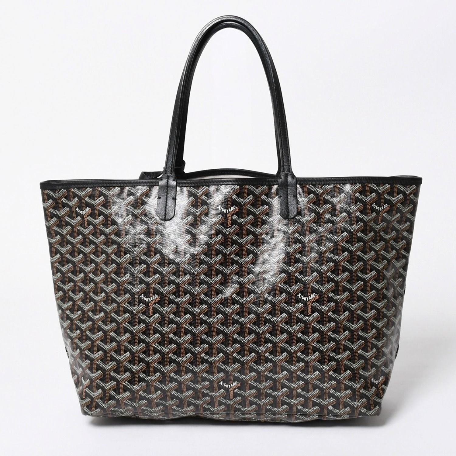 Goyard Saint Louis PM Tote Bag Black Leather — view 3