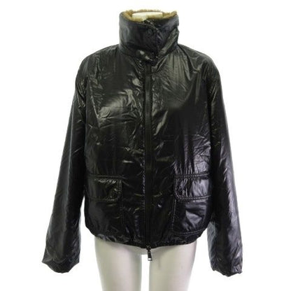 Moncler Adoxe Fleece Jacket Reversible Nylon Stand Collar Brown Black 0 — view 5