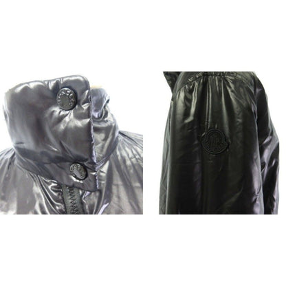 Moncler Adoxe Fleece Jacket Reversible Nylon Stand Collar Brown Black 0 — view 8