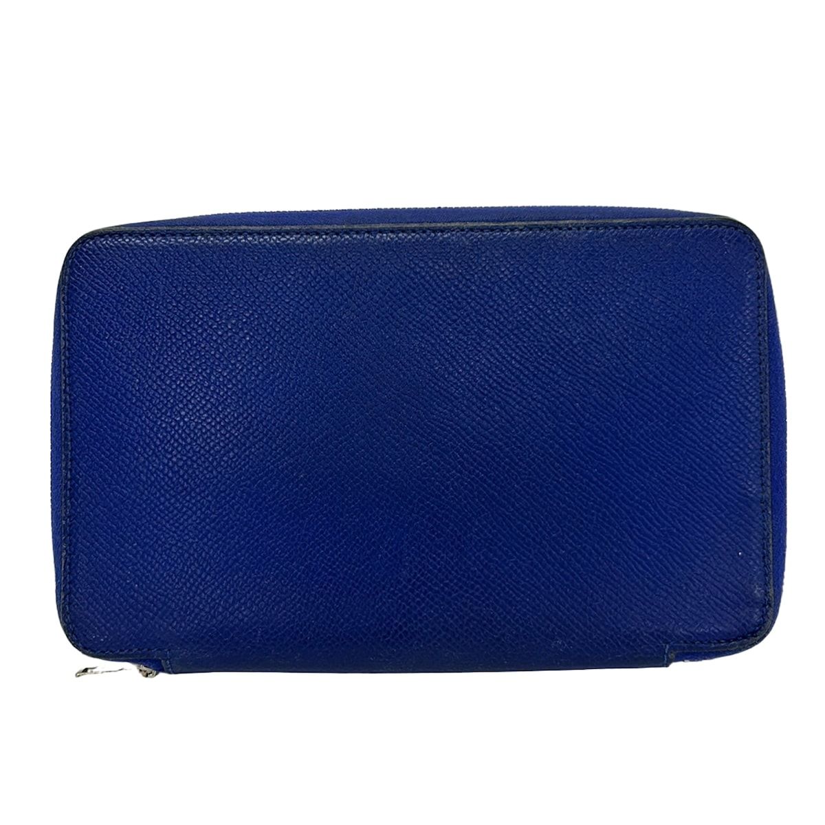 Hermes Notebook Agenda Zip Silk'in Blue Saphir Zip Around