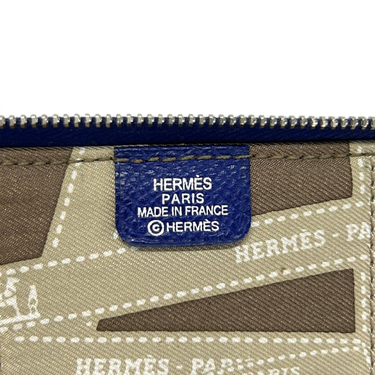 Hermes Notebook Agenda Zip Silk'in Blue Saphir Zip Around — view 4