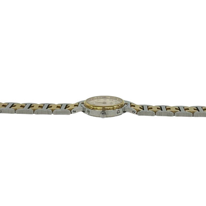 Hermes Vintage Clipper Stainless Quartz Watch Wrist Silver Gold — view 6