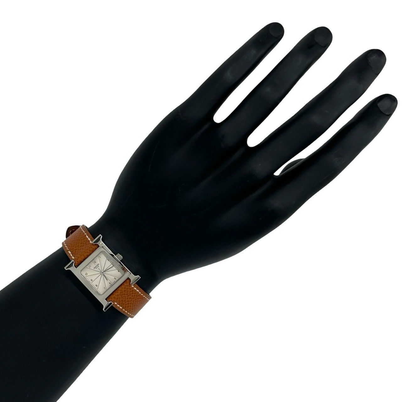 Hermes H Watch Veau Epsom Quartz Wrist Gold — view 2