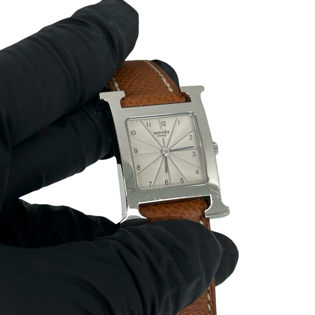 Hermes H Watch Veau Epsom Quartz Wrist Gold — view 4