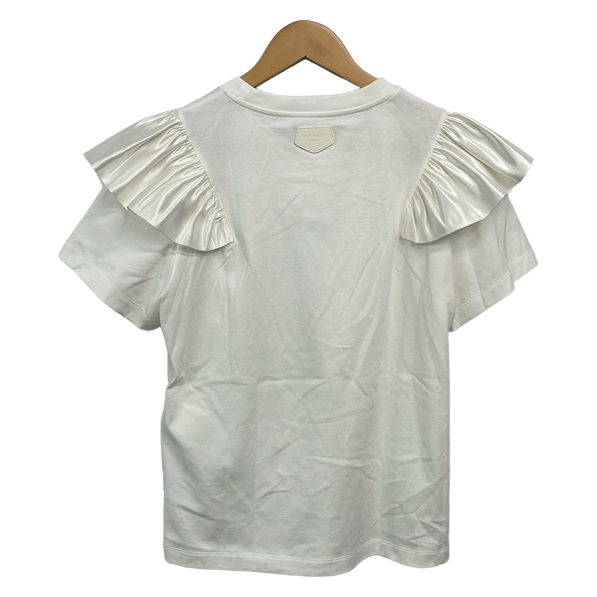 Louis Vuitton Short Sleeve Top Ivory Ruffles L — view 2