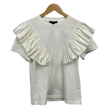 Louis Vuitton Short Sleeve Top Ivory Ruffles L