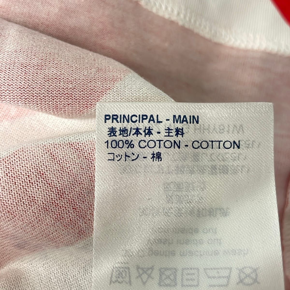 Louis Vuitton Short Sleeve T-Shirt Flags Patchwork Printed White Red Multi S — view 4