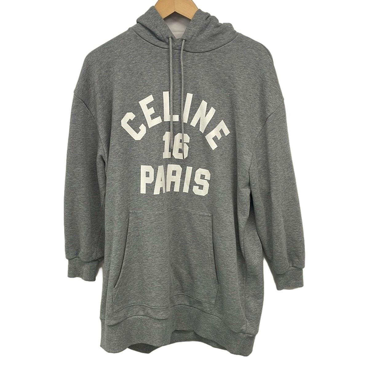 Celine Hoodie Gray White Long Sleeve XS